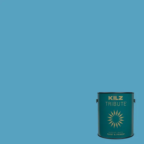 Vista 160 de KILZ TRIBUTE Pintura e Imprimación, Interior, Muestra de Color, Almost Aqua, 8 Onzas