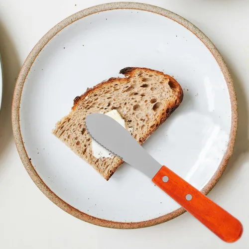 Vista 4 de SHERCHPRY 2 unids Creamcheese Butter Straight Spreader Butter Spatula Sandwich Cortadora Raspador Mango de Madera Pequeñas Herramientas Espátula