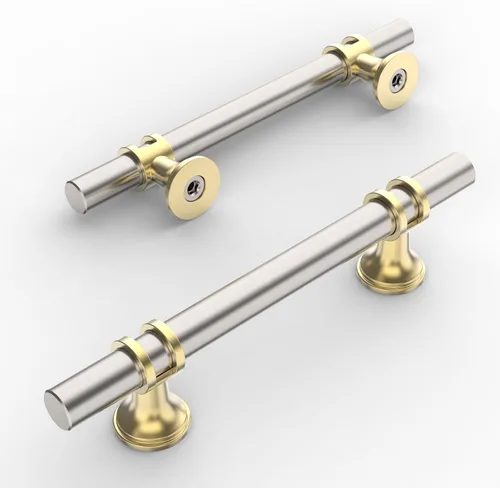 Vista 36 de Amerdeco ZH0050 - Paquete de 10 pomos de bronce champán para gabinetes, barra en T de 2 pulgadas, manijas de gabinete de cocina, manijas