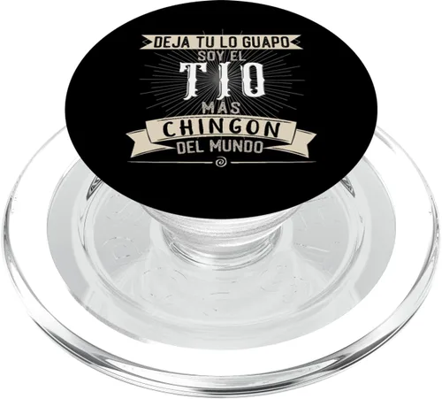 Vista 7 de Camiseta Deja tu lo Guapo Soy el Tio mas Chingon del Mundo PopSockets Agarre y Soporte para Teléfonos y Tabletas