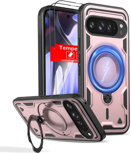 Vista 133 de Funda magnética para Google Pixel 9A compatible con cargador inalámbrico MagSafe, para Pixel 9A, funda de teléfono integrada de 360 °, con 2