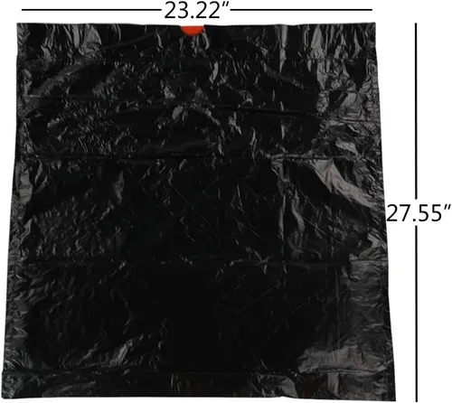 Vista 2 de Bolsas de basura negras con cordón de 7 galones, bolsas de basura, 210