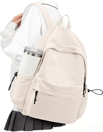 Vista 8 de VECAVE - Mochila ligera para mujeres y hombres, mochila de viaje casual para portátil, A-Negro, Grande, Mochila
