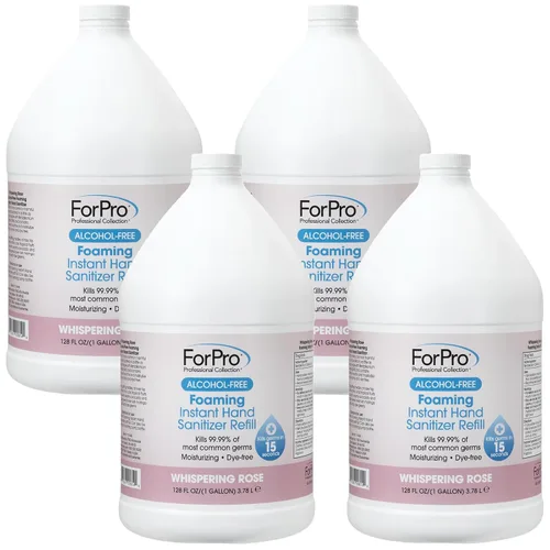 Vista 21 de ForPro - Desinfectante instantáneo de manos espumoso sin alcohol, hidratante y sin colorantes, aroma a menta y pepino, 1.7 onzas líquidas