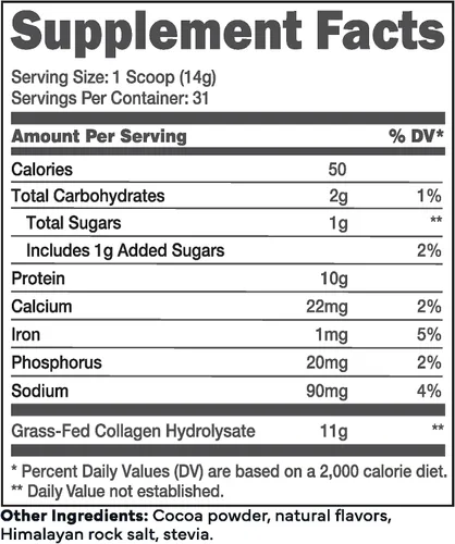 Vista 2 de Ketologic Colágeno alimentado con pasto (sabor a chocolate 1 LB)