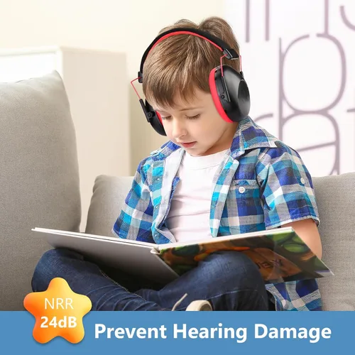 Vista 2 de ProCase Auriculares con Cancelación de Ruido para Niños, Protección Auditiva para Niños Monster Jam Truck, Protección Auditiva contra Fuegos