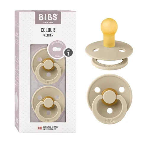 Vista 27 de BIBS - Paquete de 2 chupetes para bebés, goma natural libre de bisfenol A, hechos en Dinamarca, colección Colour, para bebés de 18+ meses, azul bebé