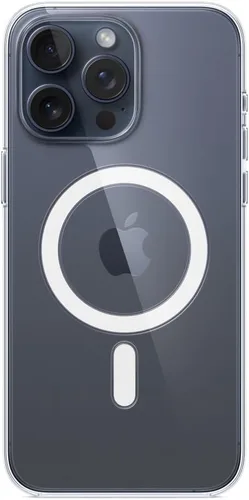 Vista 2 de Apple iPhone 15 Pro Max Funda Transparente con MagSafe: Funda Ligera para Teléfono, Compatibilidad con Carga Inalámbrica, Acabado Liso y Brillante
