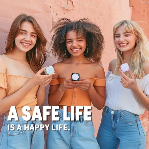 Vista 9 de WSDCAM Alarma de Seguridad Personal para Mujeres, Alarma de Llavero Fuerte de 130dB con Luz de Seguridad LED de 3 Colores, Llavero de Autodefensa