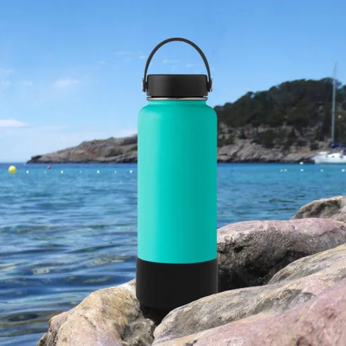 Vista 5 de Funda protectora de silicona para botellas de agua Hydroflask de 12 a 40 onzas, cubierta antideslizante para la parte inferior de la botella Stanley
