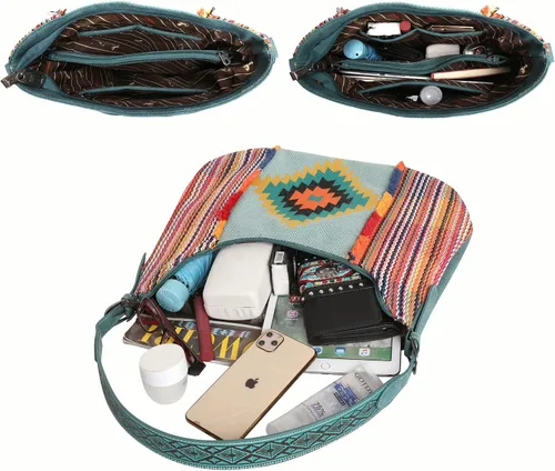 Vista 4 de Montana West Aztec Collection Western - Bolso de transporte oculto para mujer con cartera