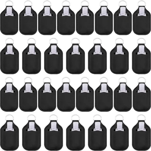 Vista 9 de Duufin Juego de 60 botellas vacías para desinfectante de manos, Colores Variados Including 30 Pcs Vibrant Hand Sanitizer Keychain Holder and 30