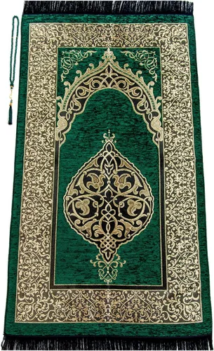 Vista 15 de ihvan online Alfombra de oración musulmana Tasbih con 99 cuentas, chenilla suave, ligera y plegable, tapete de oración portátil de viaje, regalo