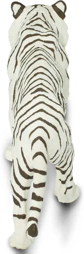 Vista 7 de Safari Ltd. Figura de tigre siberiano blanco, figura detallada de plástico de 10 pulgadas, divertido juguete educativo para niños, niñas y niños a