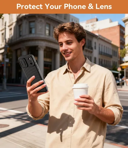 Vista 8 de imluckies Funda compatible con iPhone 17 Pro Max de 6.9 pulgadas con cubierta para cámara, parte trasera de policarbonato duro y parachoques suave