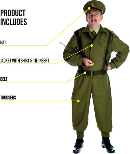 Vista 3 de fun shack Disfraces de la Segunda Guerra Mundial para hombre, disfraz de soldado del ejército de Halloween para hombre, disponible en tallas M, L, XL