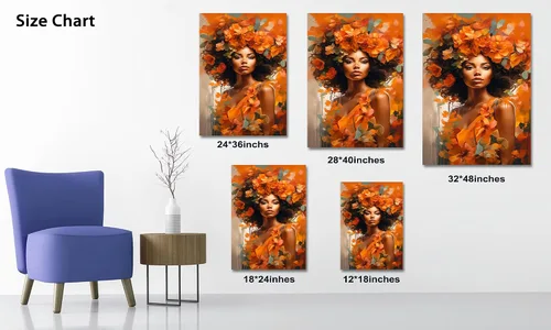 Vista 40 de Arte de pared afroamericano, decoración de rey y reina bailarín negro para sala de estar, arte de pareja de amor negro para dormitorio, lienzo