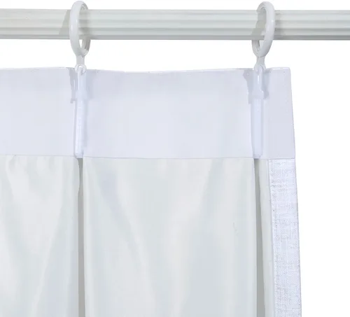 Vista 3 de Cortinas plisadas de lino con forro para oscurecer la sala de estar, dormitorio, puerta de patio (1 panel), 34 pulgadas de ancho x 84 pulgadas