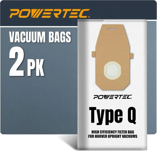 Vista 10 de POWERTEC Bolsas de vacío tipo Y, paquete de 10 para aspiradoras verticales Hoover Style Y, Z, YZ WindTunnel, bolsas de polvo de repuesto
