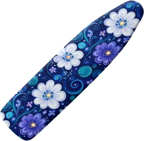 Vista 18 de Funda floral a prueba de arañazos para tablas de planchar de tamaño estándar, reflectante, con 3 ganchos y bucles para decoración de tablas de 15 x