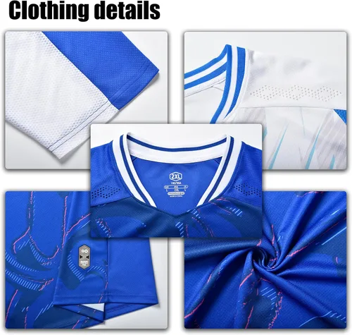 Vista 3 de Camisetas de fútbol personalizadas para niños, hombres y mujeres, camiseta y pantalones cortos de fútbol personalizados, uniformes de fútbol