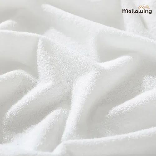Vista 4 de Mellowing Protector de colchón 100% algodón de rizo Alaskan King para cama ajustable, funda de colchón flexible, ultra suave, duradera, impermeable