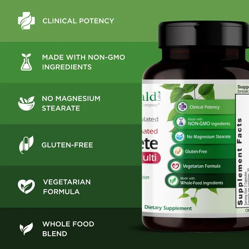 Vista 4 de EMERALD LABS Multivitamínico completo de alta calidad para apoyo digestivo e inmunológico con vitamina C como PureWay-C, complejo de vitamina B