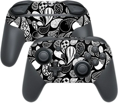 Vista 33 de MightySkins Skin compatible con Nintendo Switch Pro Controller - Negro abstracto Funda protectora de vinilo duradera y única Fácil de aplicar