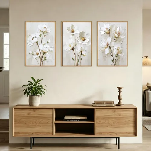 Vista 261 de FWIEXA Juego de Arte de Lienzo Bohemio Enmarcado para Pared, Cuadros Botánicos Verde Salvia Decoración de Pared, Impresiones de Arte de Plantas