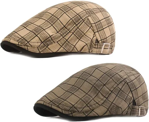 Vista 6 de Idopy Gorra plana de Longshoreman de color a cuadros Ivy Irlandesa Conducción Golf Newsboy Hat