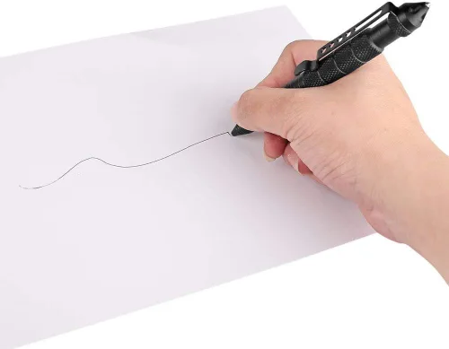 Vista 5 de KEPEAK Bolígrafo táctico militar, bolígrafo profesional de autodefensa, bolígrafo rompedor de vidrio de emergencia, acero de tungsteno, herramienta