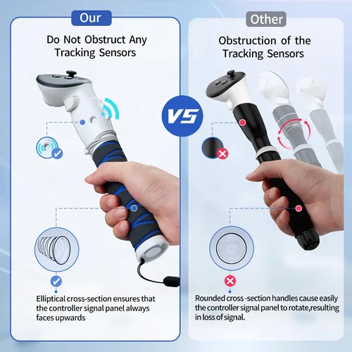 Vista 3 de AMVR Handle Attachments and Controller Straps Compatible with MetaOculus Quest 3 Controller Accessories(Not for Charging Dock)