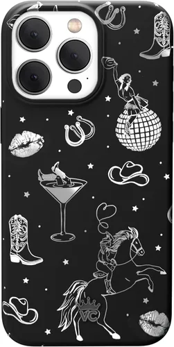 Vista 145 de VELVET CAVIAR Funda compatible con MagSafe para iPhone 15, probada en caídas de 10 pies, estampado de leopardo y amatista morada