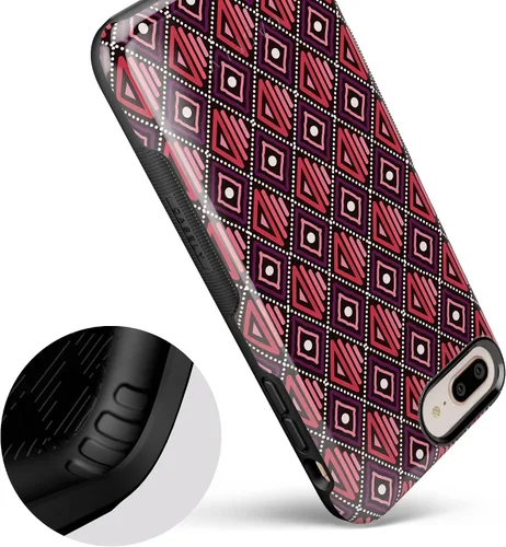 Vista 8 de Casely Funda para iPhone 6/7/8 Plus Funda con estampado de festival (solo buenas vibraciones)