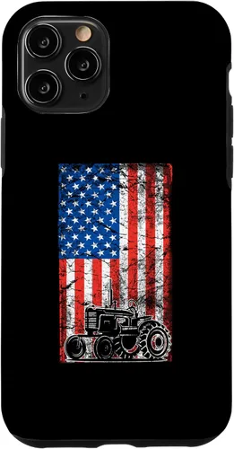 Vista 10 de Carcasa para iPhone 15 con bandera estadounidense para tractores agrícolas patrióticos Farmer USA