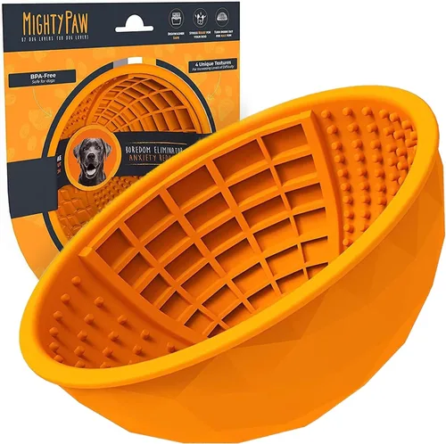 Vista 10 de Cuenco para lamer interactivo para perros Mighty Paw, de silicona libre de BPA, alivio de la ansiedad, apto para lavavajillas, 2 modos, 4 texturas