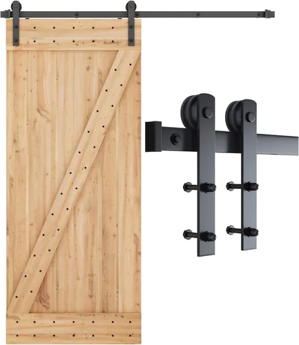Vista 10 de SMARTSTANDARD Kit de herrajes para puerta corrediza de granero de 4 pies