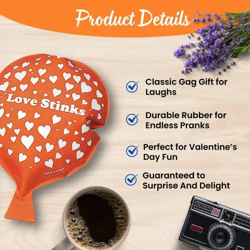 Vista 5 de Fun Express Love Stinks Whoopee Cojines – Juego de 12 – Día de San Valentín y regalos de fiesta de broma