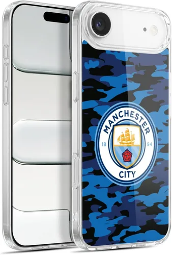 Vista 203 de Head Case Designs Funda de gel con licencia oficial del Manchester City Man City FC Blue Moon Badge Camou [protección de grado militar] compatible