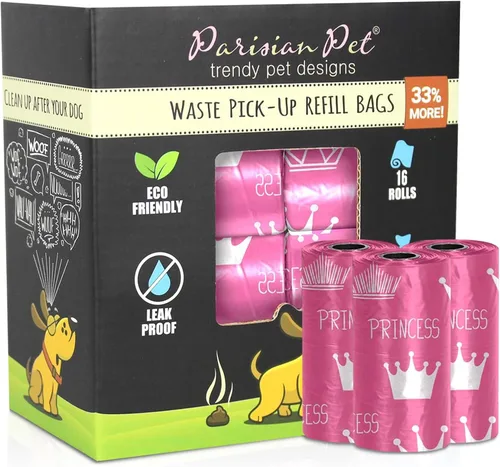 Vista 25 de Parisian Pet Bolsas ecológicas para excrementos de perro, 8 rollos, 20 bolsas por rollo, sin perfume, a prueba de fugas, perfectas para limpiar Casa