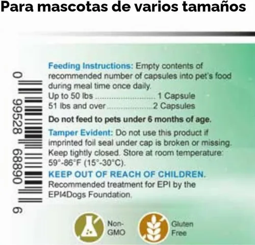 Vista 6 de Wonder Laboratories Pet Factor B-12 Vitamina B-12 en forma de metilcobalamina Popular en el tratamiento de EPI en perros 180 cápsulas