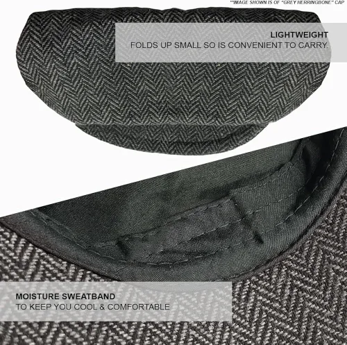 Vista 5 de Gorra plana clásica de Tweed inglesa para hombre