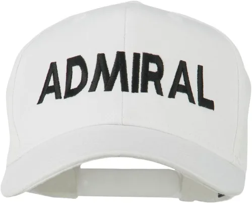 Vista 9 de e4Hats Gorra de sarga de algodón bordado Almirante Azul marino