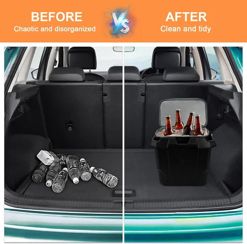 Vista 7 de PSLER Defender Center - Contenedor de almacenamiento para debajo del asiento + bolsa de hielo, caja de almacenamiento extraíble debajo del asiento