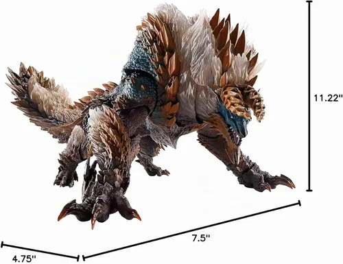 Vista 9 de TAMASHII NATIONS - Monster Hunter World Iceborne - Figura de acción Zinogre, Bandai Spirits S.H.MonsterArts