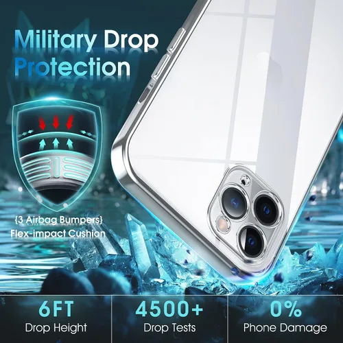 Vista 506 de Supdeal Funda cristalina transparente para iPhone 11, [No se amarillea] [Protección de la cámara] [Probado contra caídas de grado militar] Funda