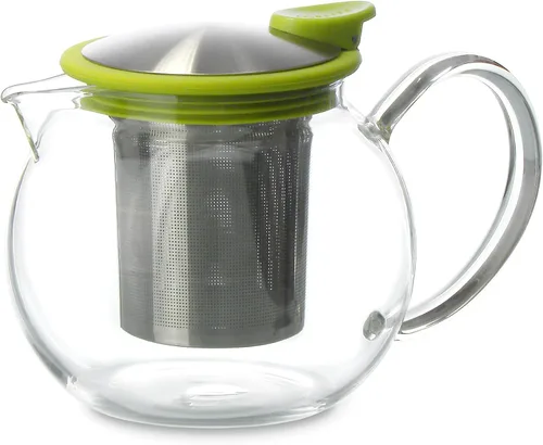 Vista 7 de FORLIFE Bola - Tetera de cristal con infusor de cesta, 25 oz./25.4 fl oz., grafito negro