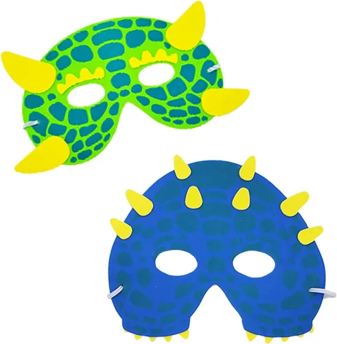 Vista 7 de Máscaras de espuma de dinosaurio, diseños espeluznantes, accesorios de disfraz de cara de Halloween, suministros divertidos de fiesta, ideal