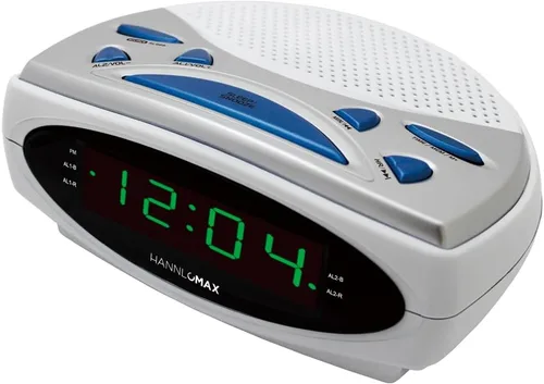 Vista 7 de HANNLOMAX Radio despertador HX-137CR, radio PLL AM/FM, alarma dual, pantalla LED de 0.9", solo operación de CA