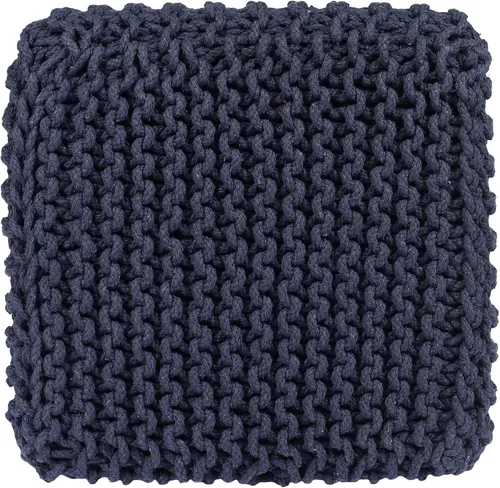 Vista 7 de REDEARTH · Taburete otomano bajo en forma de cubo – Puf tejido a mano – Puf bohemio de cordón – Decoración del hogar – Reposapiés relleno para sala